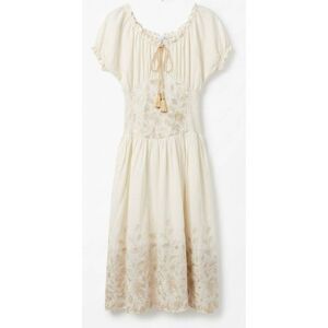 My beachy side womens large cream maxi dress long prairie cottagecore